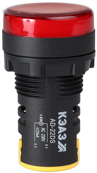 

Лампа КЭАЗ 238566 AD22DS(LED) матрица D22мм красный 230В, 238566