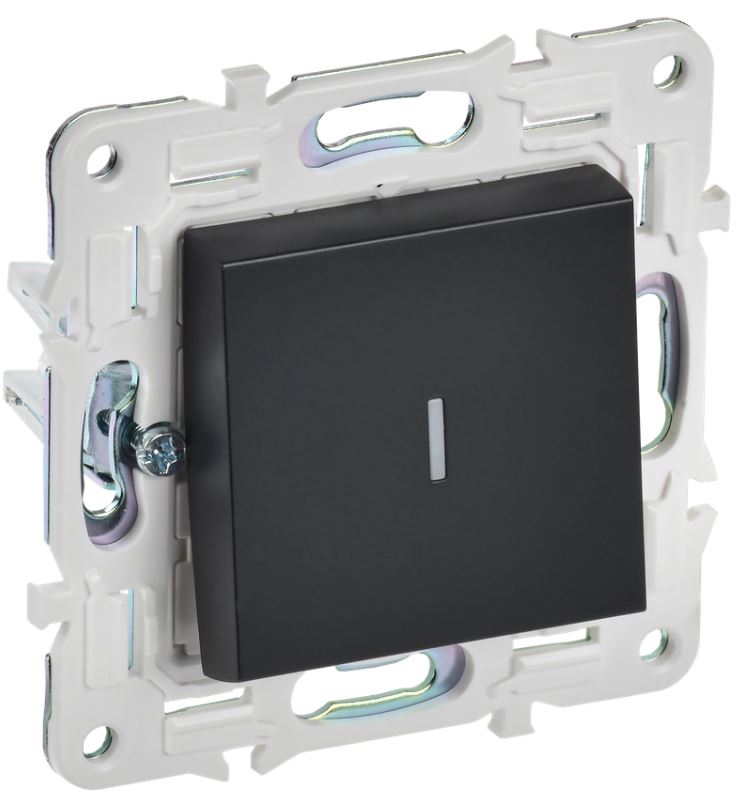 

Выключатель одноклавишный с подсветкой IEK SK-V10-1-10-K02 SKANDY 10А SK-V07Bl Черный, SK-V10-1-10-K02