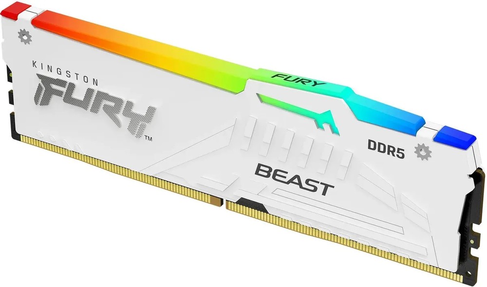 

Модуль памяти DDR5 16GB Kingston FURY KF560C30BWEA-16 Beast White, 6000MHz CL30 1.4V, EXPO Ret, KF560C30BWEA-16