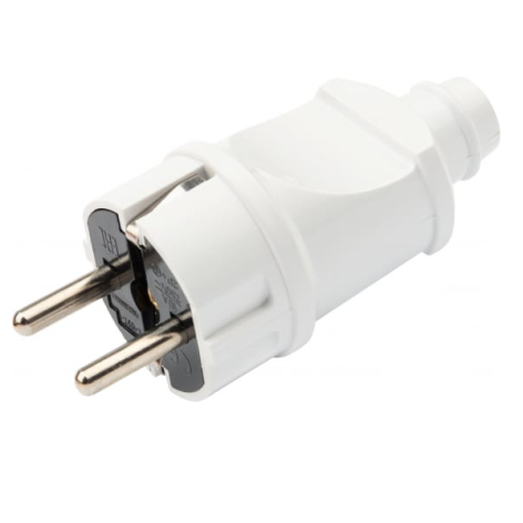 Изображение товара Вилка Rexant 11-8948 прямая усиленная евро с заземлением 16А