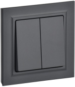 фото Выключатель двухклавишный в сборе  IEK BR-V20-0-10-K53-F