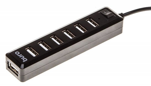 

Разветвитель USB 2.0 Buro BU-HUB7-1.0-U2.0 7порт. черный, BU-HUB7-1.0-U2.0