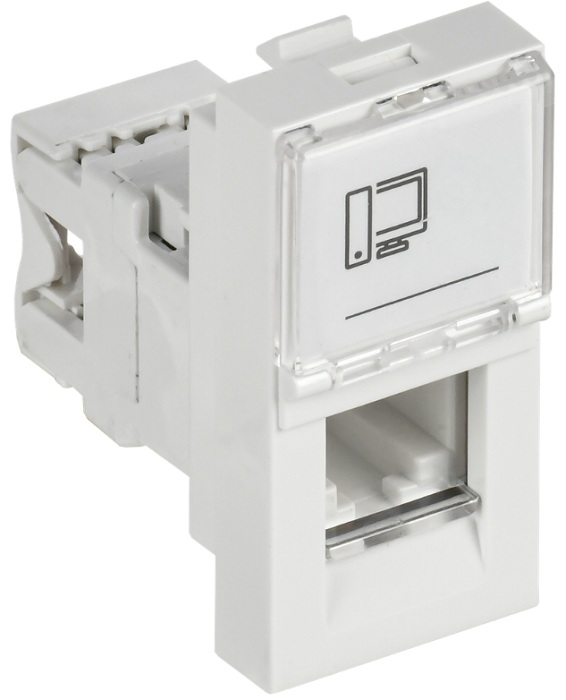 

Розетка компьютерная IEK PR-KK40D-RI-0-1-C06U-K01 PRIMER РКИ-10-00-П-6 RJ45 UTP кат.6 (1 модуль) белая, PR-KK40D-RI-0-1-C06U-K01