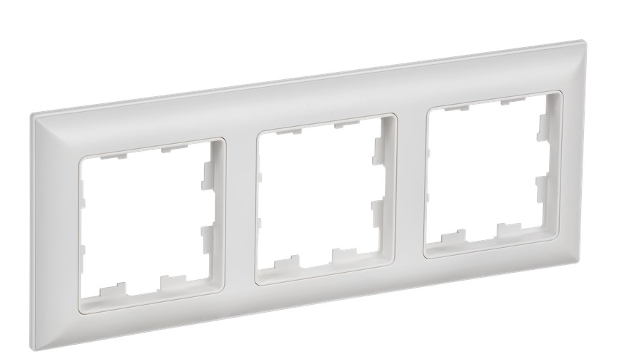 

Рамка тройная IEK BR-M32-12-K91 BRITE РУ-3-БрАБ арктический белый/белый, BR-M32-12-K91