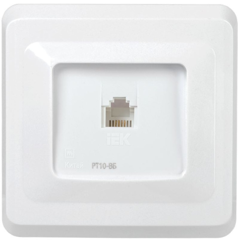 Изображение товара Телефонная розетка IEK ETV10-K01-DM серия ВЕГА встроенная