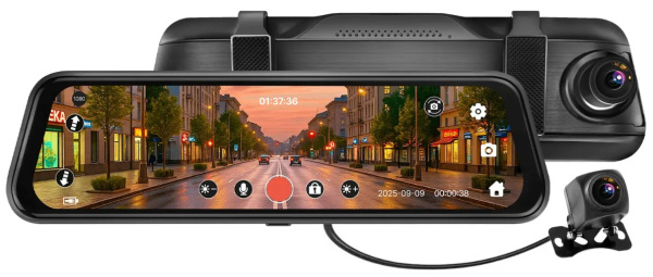 Изображение товара Видеорегистратор-зеркало TrendVision City Mirror с двумя камерами и 10" дисплеем