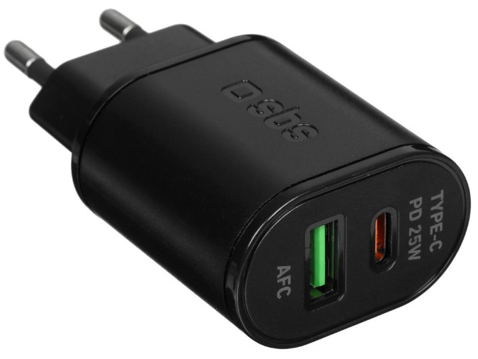 

Зарядное устройство сетевое SBS TETRPD25W 25 Вт 1xUSB-C PD 25 Вт, 1xUSB-A 18 Вт, черное, TETRPD25W