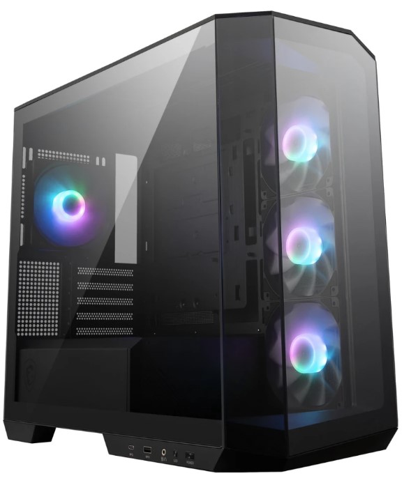 

Корпус mATX MSI MAG Pano M100R PZ 306-7G24R25-HH9 без БП, боковая панель из закалённого стекла, USB 3.2, USB Type C, MAG Pano M100R PZ