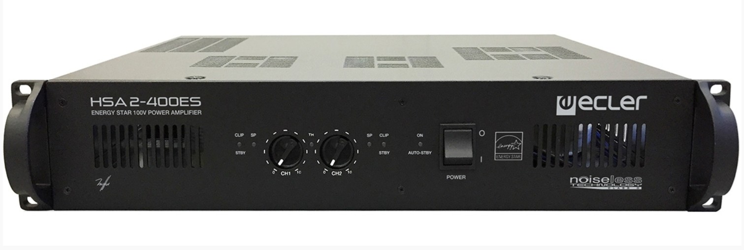 

Усилитель мощности Ecler HSA2-400ES 2x400 Вт – 70/100 В с мостовым режимом, HSA2-400ES