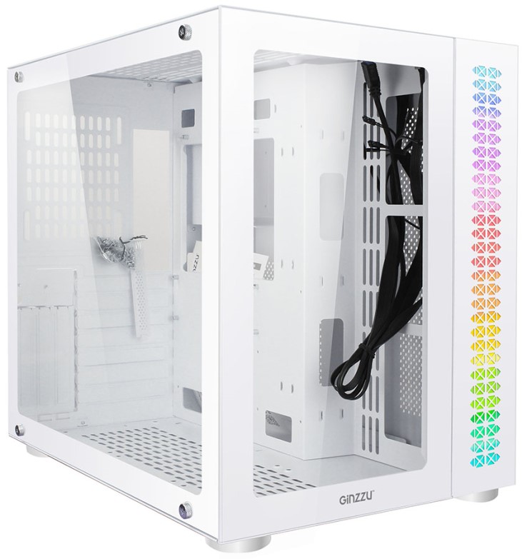 

Корпус ATX Ginzzu V560 без БП, боковая и фронтальная панель из закалённого стекла, 2*USB 2.0, USB 3.0, V560