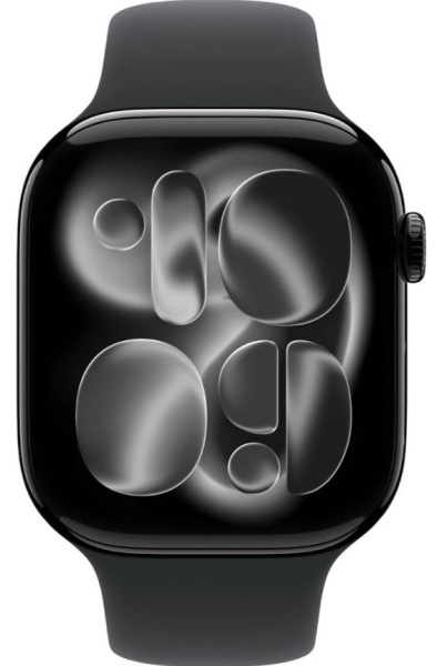 Изображение товара Apple Watch Series 11 GPS черный алюминий 42 мм с силиконовым ремешком