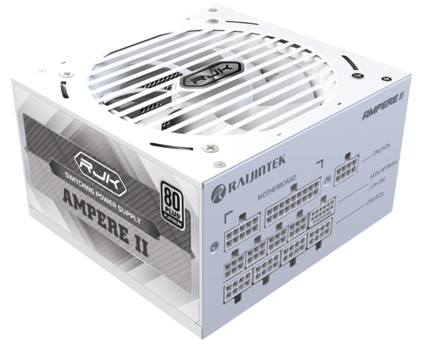 

Блок питания ATX Raijintek AMPERE II 1000 0R30B00042 1000W, 80+ Platinum, 12VHPWR, full modular, AMPERE II 1000