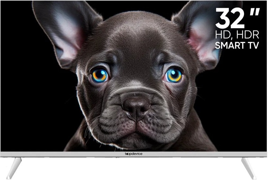 

Телевизор TopDevice TDTV32CS08H_WE 32"/HD/VA/Smart SBER/Голосовой пульт/1-8 Гб/BT/60Гц/белый, TDTV32CS08H_WE