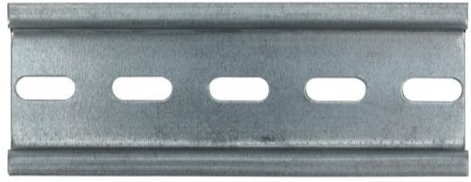 

DIN-рейка Rexant 12-8010 10см перфорированная оцинкованная, 12-8010