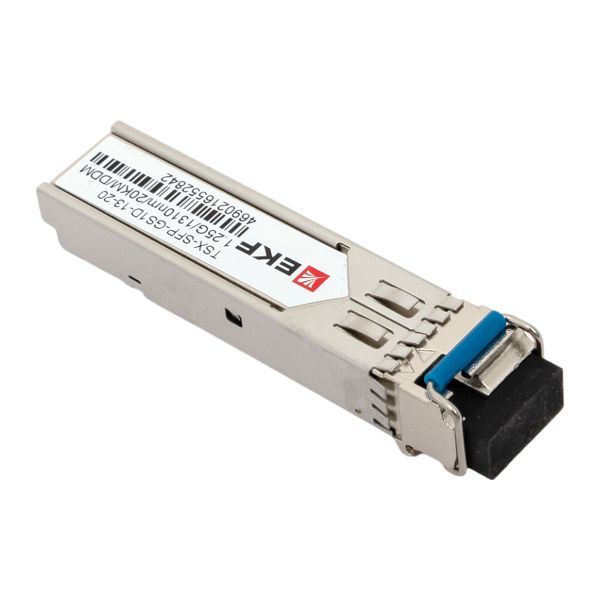 

Модуль SFP EKF TSX-SFP-GS1D-13-20 1,25 Гбит одинарное одномодовое оптоволокно Tx1310нм/Rx1550нм 20км TSX, TSX-SFP-GS1D-13-20