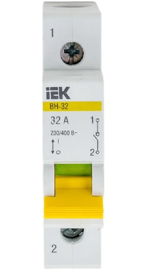 

Выключатель нагрузки IEK MNV10-1-032 (мини-рубильник) ВН-32 1P 32А, MNV10-1-032