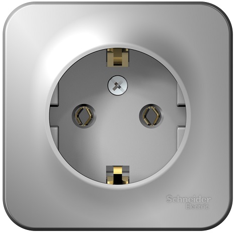 

Розетка Schneider Electric BLNRA010103 с/з без шторок, 16А, 250В Алюминий наруж, BLNRA010103