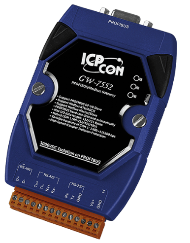 

Преобразователь ICP DAS GW-7552-B CR PROFIBUS/Modbus Gateway, GW-7552-B CR