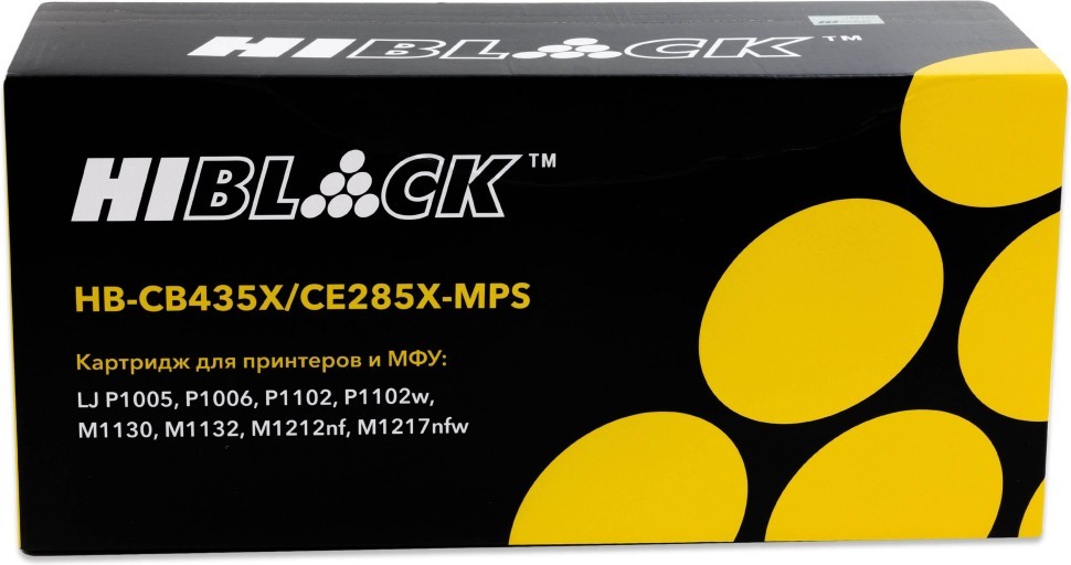 

Картридж Hi-Black HB-CE285X-MPS для HP LJ Pro P1102/P1120W/M1212nf/M1132MFP/Canon 725, 6K, HB-CE285X-MPS