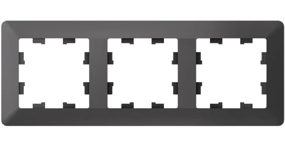 

Рамка тройная Systeme Electric ATN221403 ATLASDESIGN AIR БАЗАЛЬТ/дымчатый черный, ATN221403