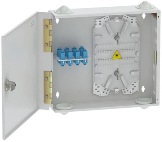 Изображение товара Кросс оптический настенный ШКОН-УМ 8 портов SC 2 ввода 20 мм