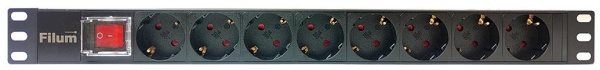 фото Блок розеток 19", 8 розеток Filum FL-PDU19-8SCH-PS-C14 в Перми