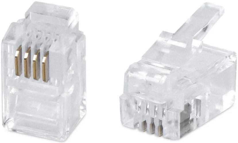 

Коннектор Cabeus 4P4C телефонный для телефонных трубок, 4P4C