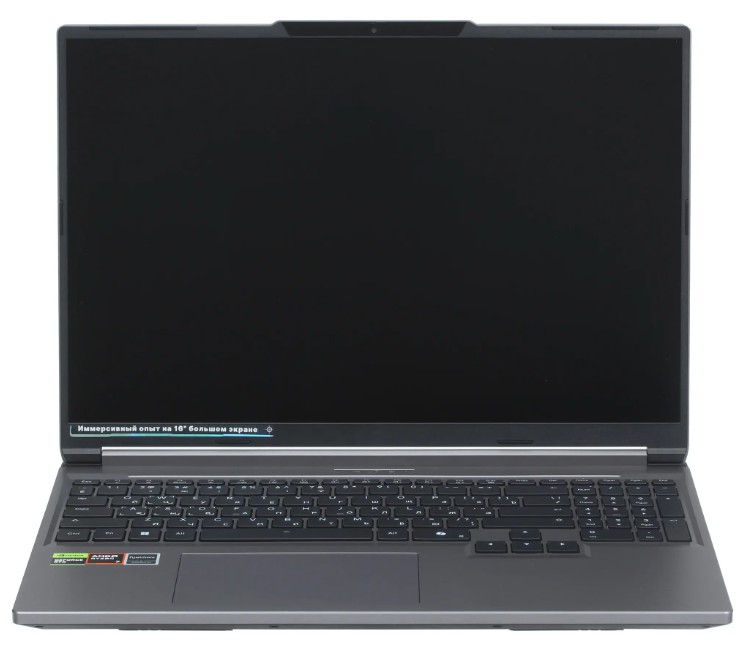 

Ноутбук Maibenben X16C-R72555 Ryzen 7 H 255/16GB/512GB SSD/RTX 5050 8GB/16" WUXGA IPS/WiFi/BT/Cam/noOS/grey, X16C-R72555