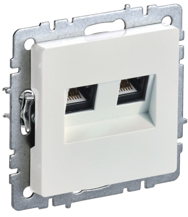 

Розетка компьютерная+телефонная IEK BR-KT20-O-1-K36 BRITE RJ11+RJ45 кат.5E РК/Т12-БрЖ Жемчужный, BR-KT20-O-1-K36