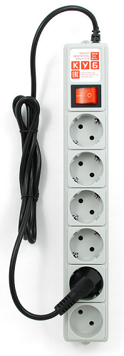 

Сетевой фильтр Power Cube SPG(5+1)-B-10 3 м, 5+1 розеток, серый, SPG(5+1)-B-10