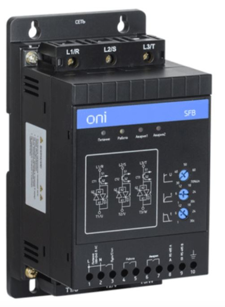 Изображение товара Устройство плавного пуска ONI SFB-33-C075-A-10 0.75 кВт 380 В 3Ф IP20