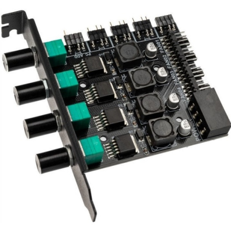 Изображение товара Панель управления вентиляторами Lamptron LAMP-CP436AB с 4 регуляторами