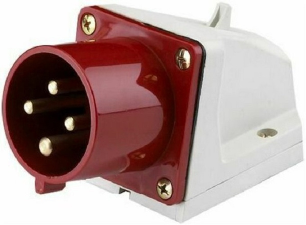 Изображение товара Промышленная стационарная вилка DEKraft 26023DEK 3P+PE IP44 для электросетей