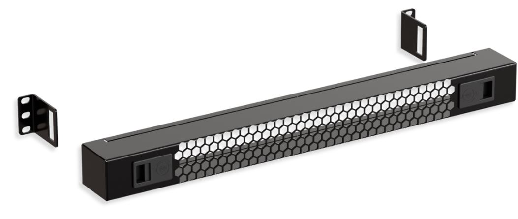 

Защитный экран SYSMATRIX PS 0100.9000 1U, перфорированный 19 дюймов, черный RAL 9004, PS 0100.9000