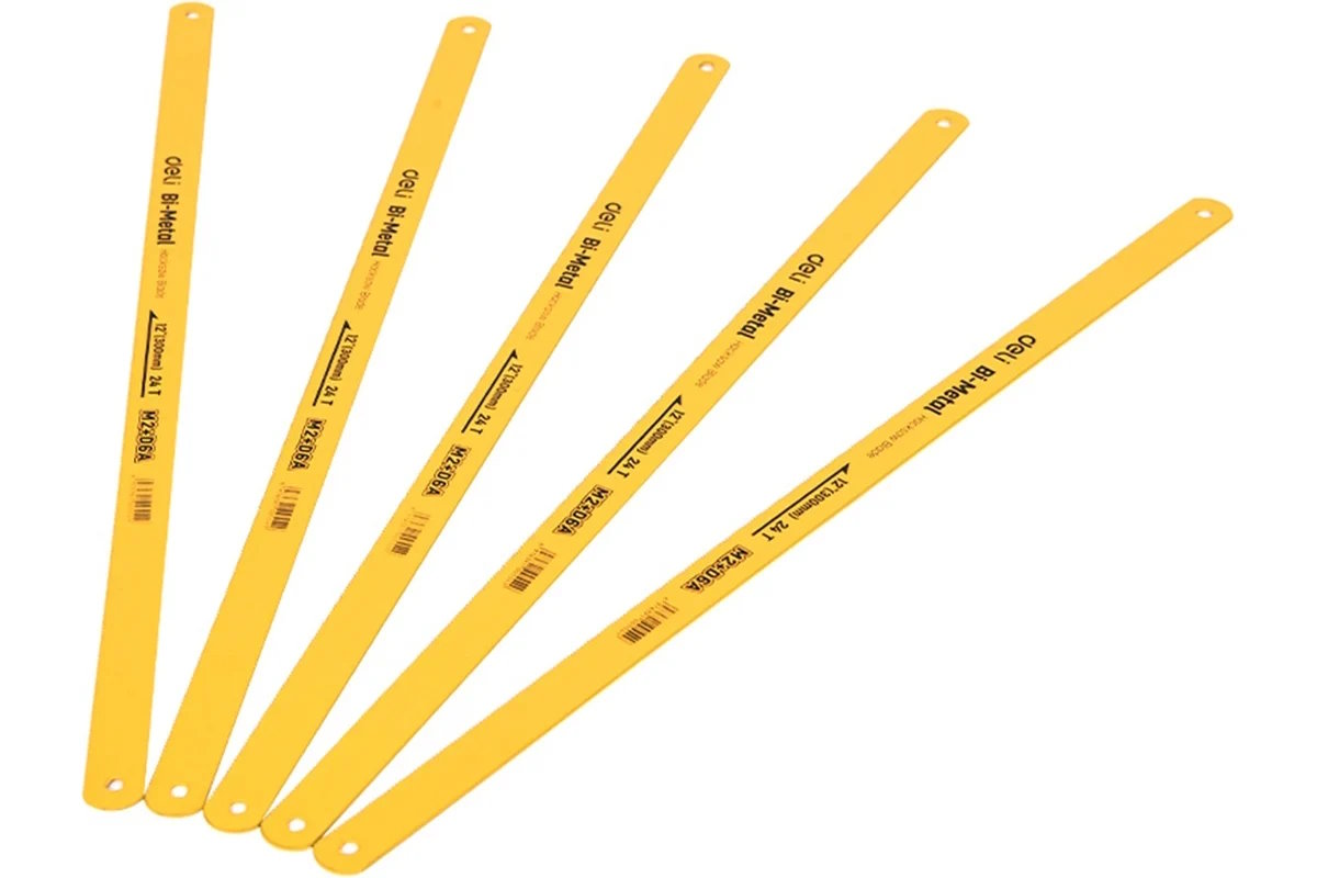 

Полотно Deli DL353805A биметаллических по металлу 5 шт (300мм, 18 TPI, сталь M2+D6A), DL353805A