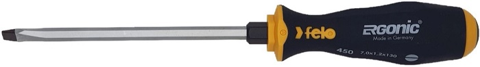 

Отвертка Felo 45007040 плоская шлицевая ударная Ergonic 7,0X1,2X130, 45007040