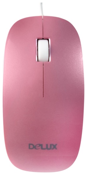 

Мышь Delux DLM-111 розово-белая, 1000dpi, USB (2 кн+скролл), DLM-111