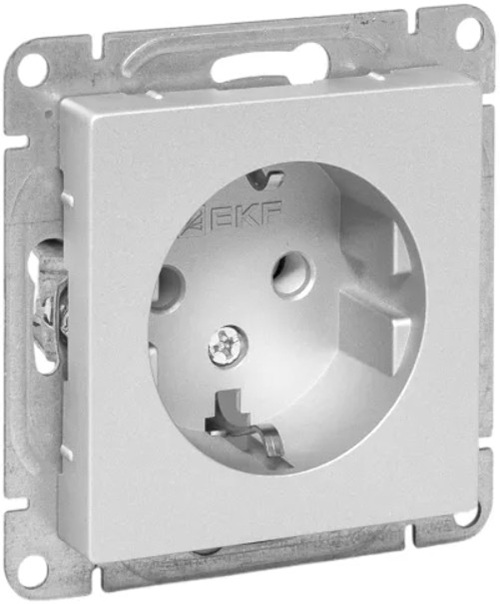 

Розетка с заземлением EKF UP1-SOA-110 16А, без шторок, алюминий Эпика, UP1-SOA-110
