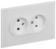 фото Розетка двухместная без заземления  IEK SK-R20-10-K01 в Санкт-Петербургe