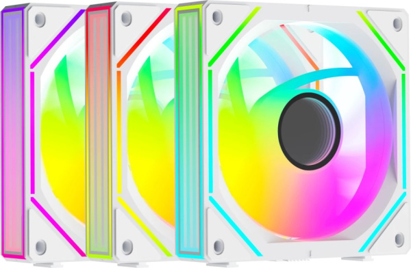 Изображение товара Вентилятор Ocypus Gamma F12 UNI WH ARGB REVERSE BLADE 3in1 для корпуса