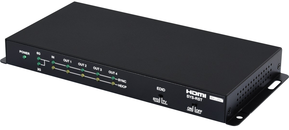 

Усилитель-распределитель Cypress CPLUS-V4T 1:4 сигналов HDMI 3D, 4096x2160/60 (4:4:4) с HDCP 1.4, 2.2, HDR, CEC и EDID, CPLUS-V4T