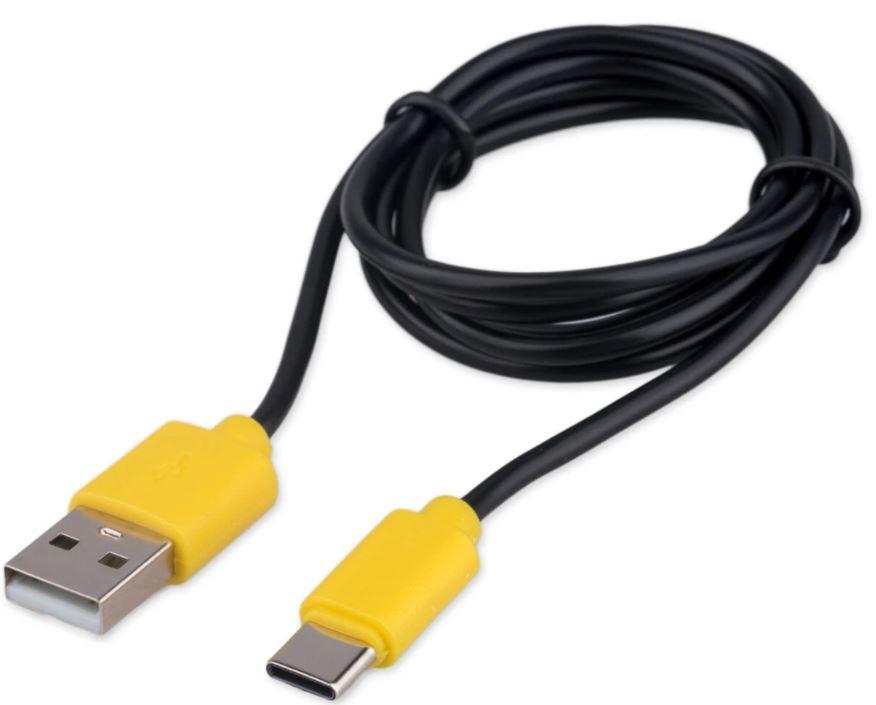 

Кабель интерфейсный USB 2.0 Garnizon GCC-USB2-AMCM-1M-BY AM/Type-C, 2.4А, медь, черный с желтыми коннекторами, 1м, пакет, GCC-USB2-AMCM-1M-BY