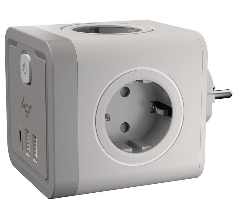 

Разветвитель AGNI TP-WJ3U4E-C-white 4 розетки, 16А, 4000Вт, 220-250В, 2*USB, Type-C, белый, TP-WJ3U4E-C-white