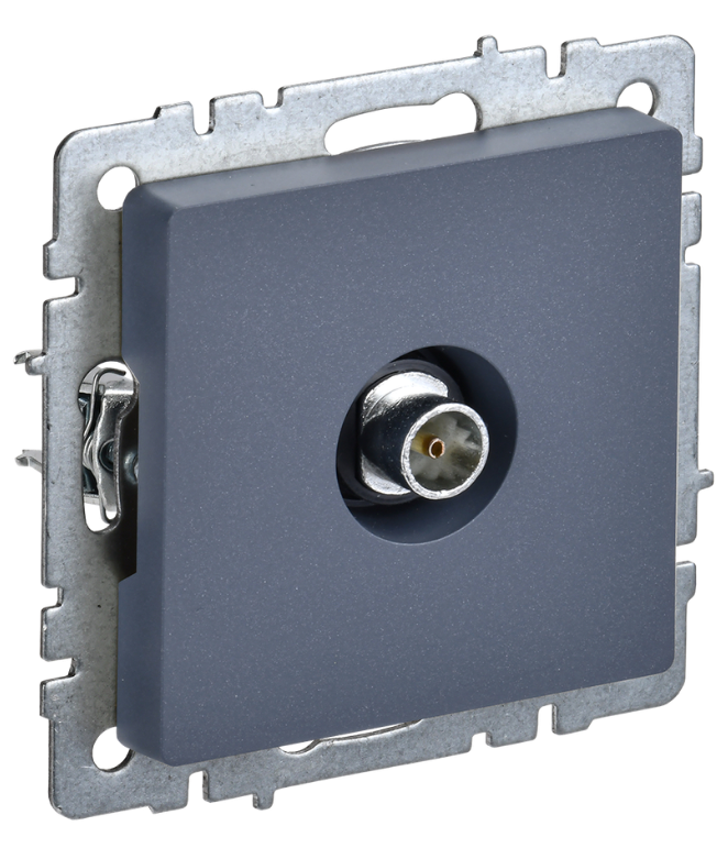 

Розетка телевизионная оконечная IEK BR-A10-O-K35 BRITE РТВ11-0-БрМ Маренго, BR-A10-O-K35