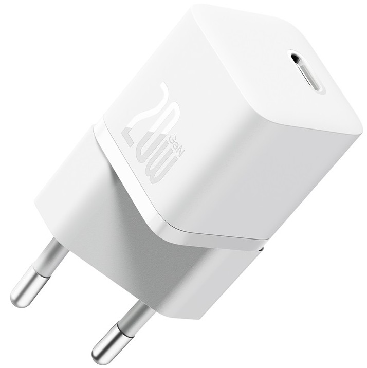 

Зарядное устройство сетевое Baseus GaN5 CCGN050102 1C 20W EU White (для телефонов/для планшетов, разъем подключения отсутствует (нужен кабель), выходн, GaN5