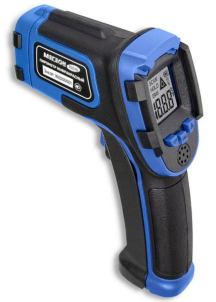 Изображение товара Профессиональный инфракрасный пирометр МЕГЕОН 16610 для точных измерений температуры