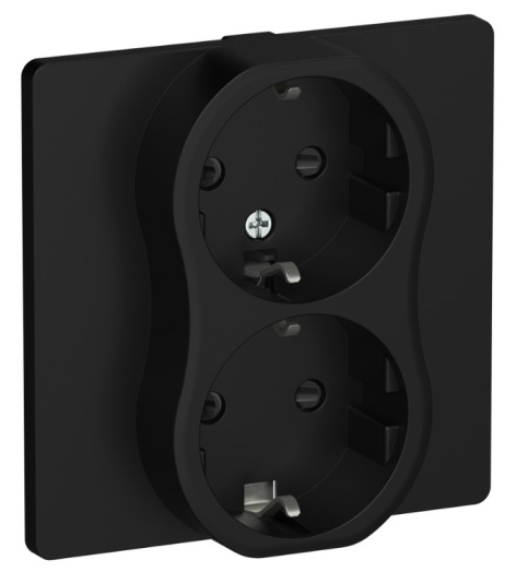 Изображение товара IEK FI-R24C-16-1-K02 - двухрожковая розетка с заземлением, IP20