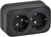фото Розетка двухместная с заземлением  IEK ERH24-K02M-16
