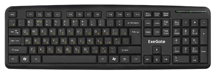 

Клавиатура Exegate Professional Standard LY-331S EX299547RUS (USB, полноразмерная, влагозащищенная, 104кл., Enter большой, длина кабеля 1,7м, черная,, Professional Standard LY-331S