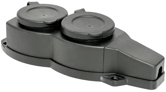 

Колодка удлинителя EKF RPS-018-16-230-44 двухместная с защитными крышками каучуковая 230В 2P+PE 16A IP44 Марс, RPS-018-16-230-44